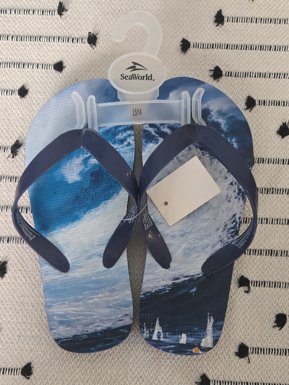 Sea World Blue Flip Flops NEW
